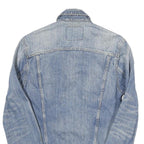 LEVI'S Mens Blue Denim Jacket S Cotton Blend Button Closure Classic Fit Casual