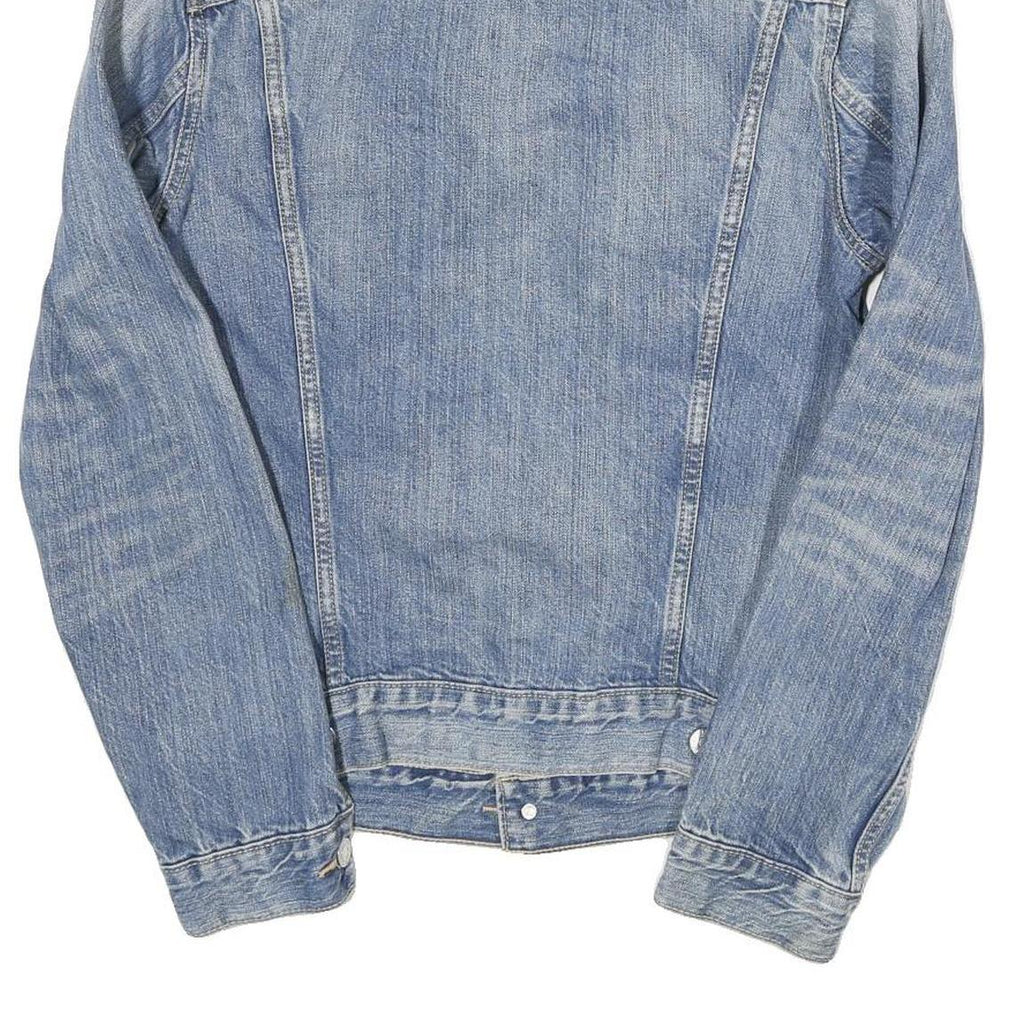 LEVI'S Mens Blue Denim Jacket S Cotton Blend Button Closure Classic Fit Casual