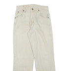 WRANGLER Mens Regular Fit Jeans White Cotton Blend W26 L27 Classic Zip Closure