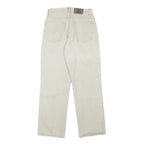 WRANGLER Mens Regular Fit Jeans White Cotton Blend W26 L27 Classic Zip Closure