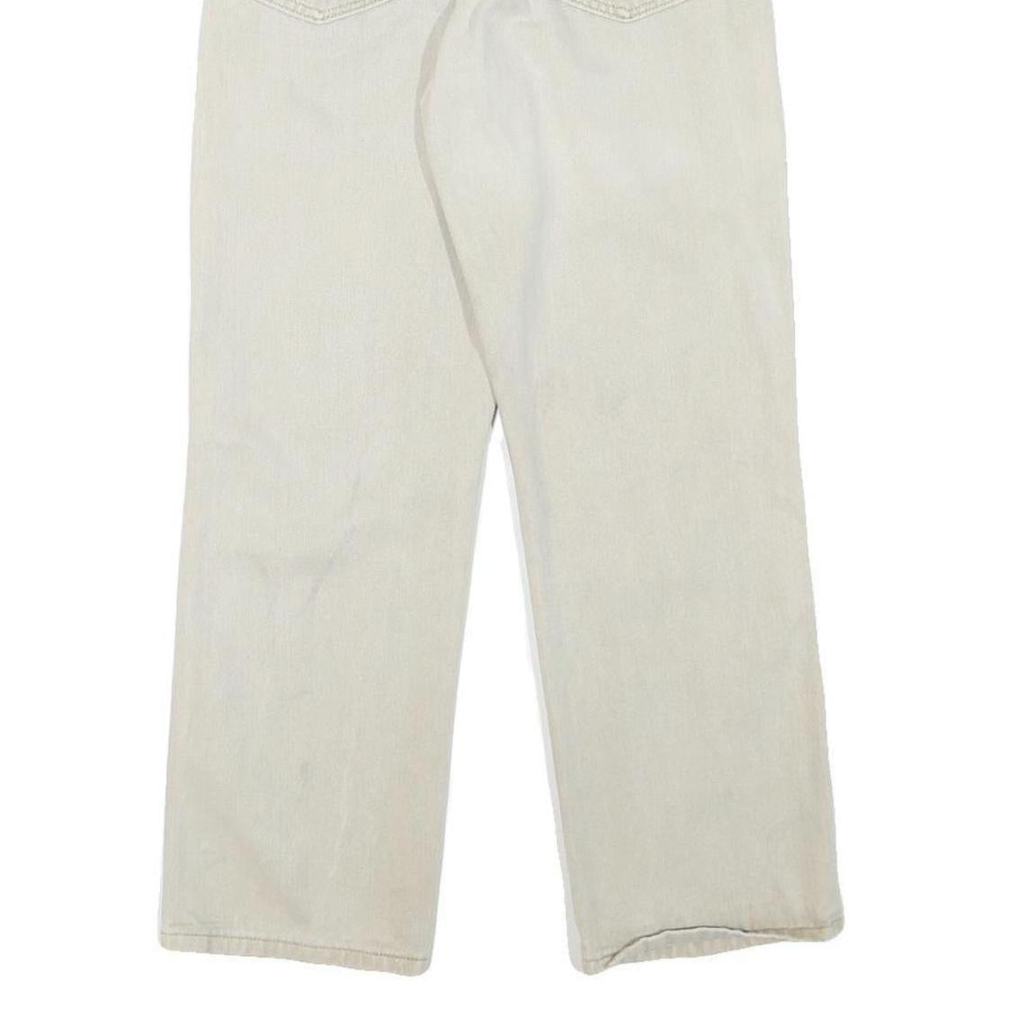 WRANGLER Mens Regular Fit Jeans White Cotton Blend W26 L27 Classic Zip Closure