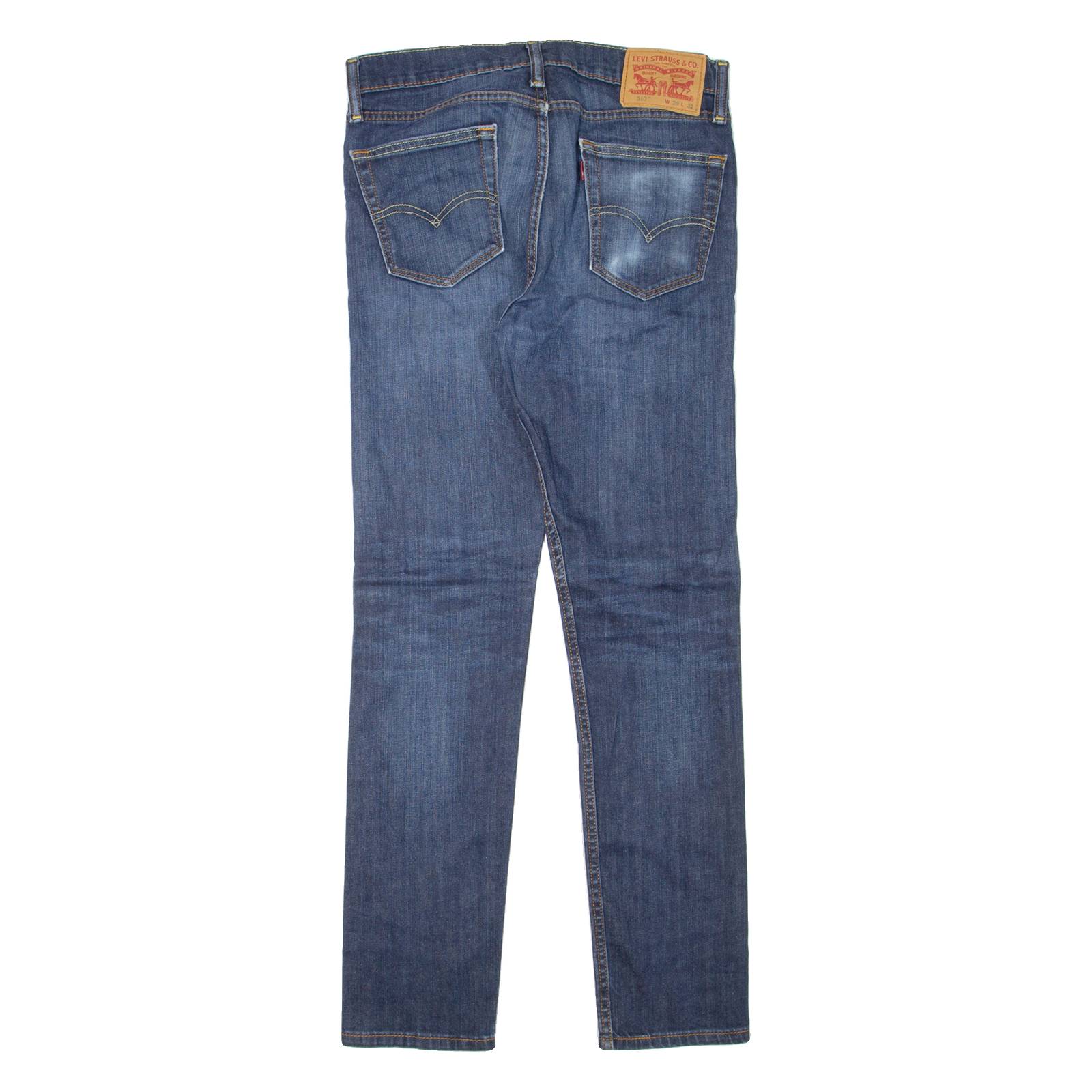 LEVI'S 510 Jeans Mens Blue Slim Skinny Stone Wash W29 L32