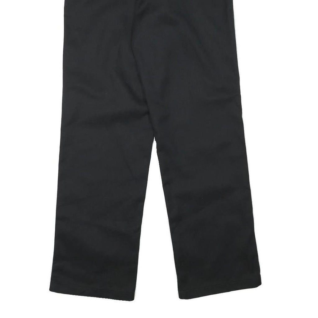 DICKIES Mens Cotton Blend Black Regular Straight Trousers W30 L31 Workwear Zip