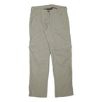 MAMMUT Womens Regular Beige Polyester Blend Zip Trousers W32 L31 Outdoor Hiking