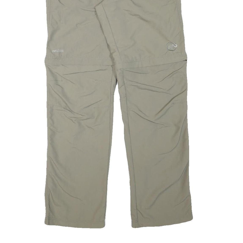 MAMMUT Womens Regular Beige Polyester Blend Zip Trousers W32 L31 Outdoor Hiking