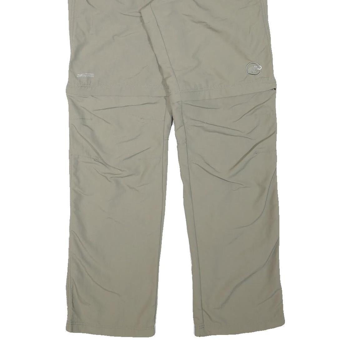 MAMMUT Womens Regular Beige Polyester Blend Zip Trousers W32 L31 Outdoor Hiking
