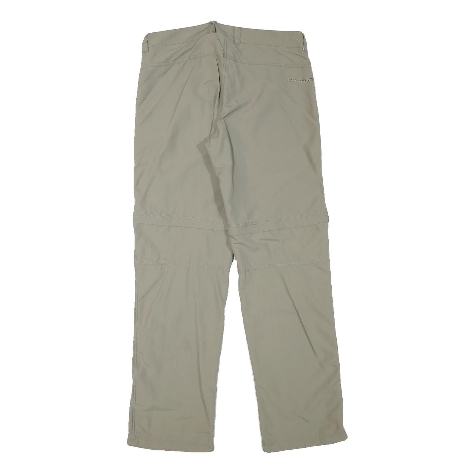 MAMMUT Womens Regular Beige Polyester Blend Zip Trousers W32 L31 Outdoor Hiking