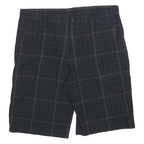 DICKIES Mens Black Casual Checked XL W40 Cotton Blend Shorts Zip Pockets