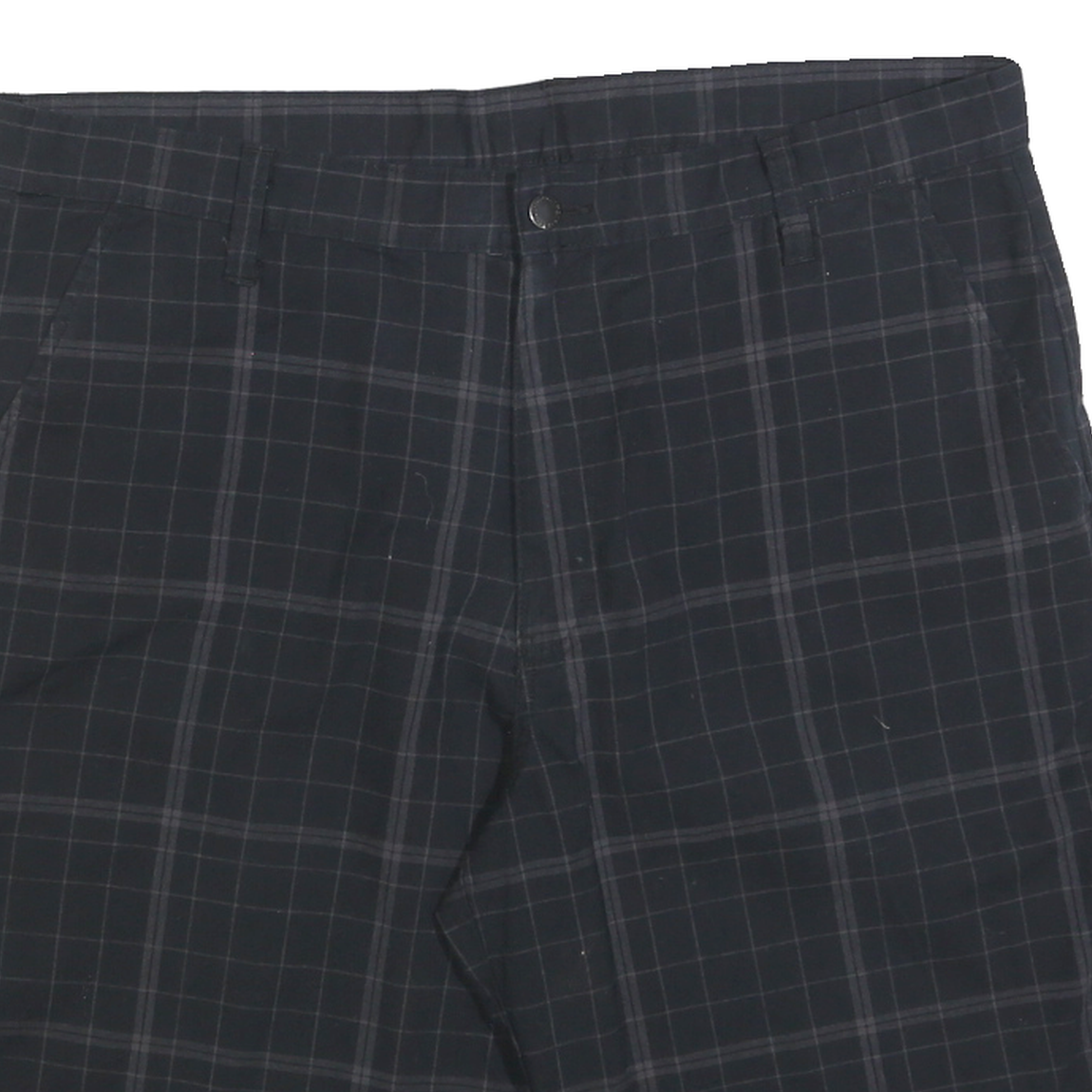 DICKIES Mens Black Casual Checked XL W40 Cotton Blend Shorts Zip Pockets