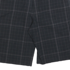 DICKIES Mens Black Casual Checked XL W40 Cotton Blend Shorts Zip Pockets