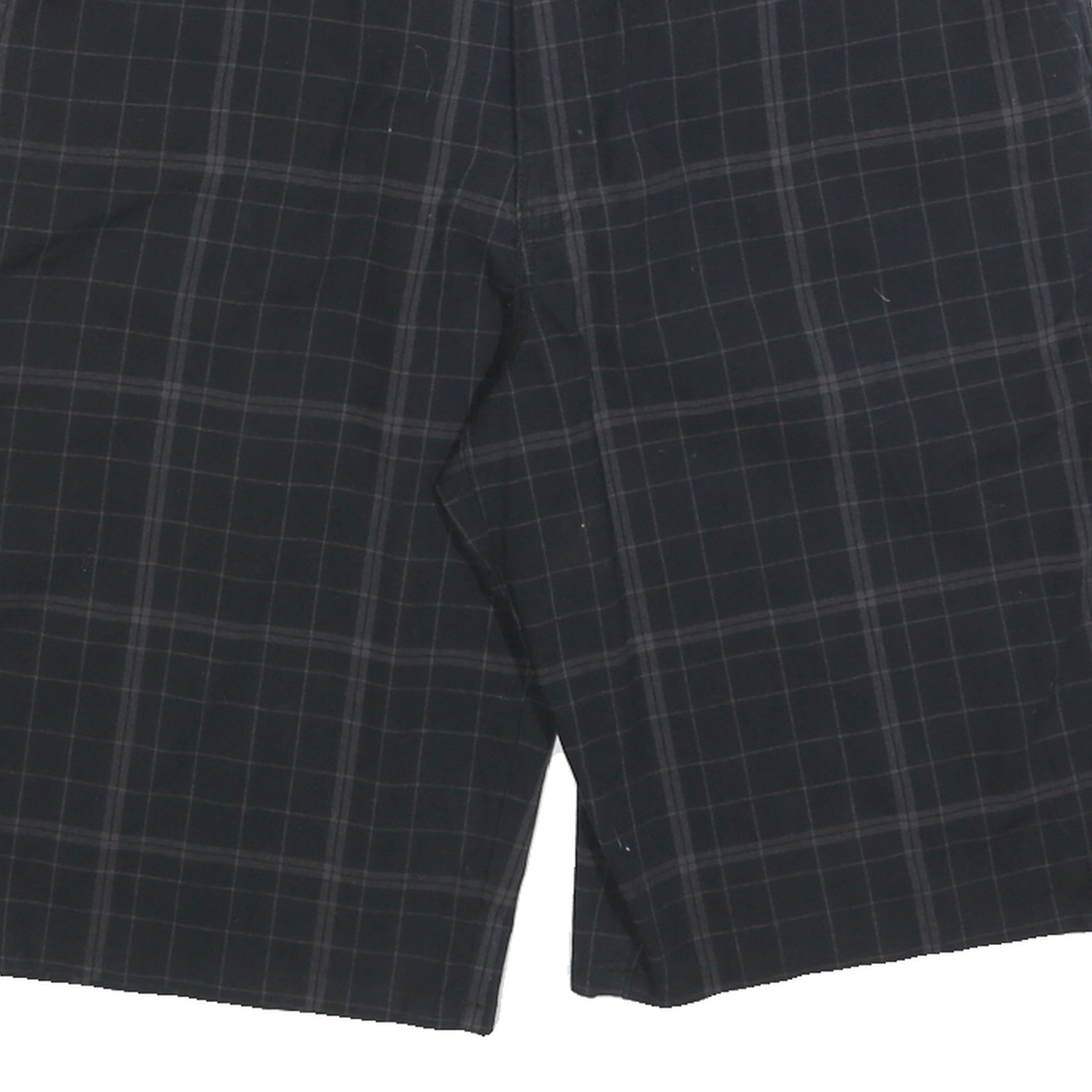 DICKIES Mens Black Casual Checked XL W40 Cotton Blend Shorts Zip Pockets