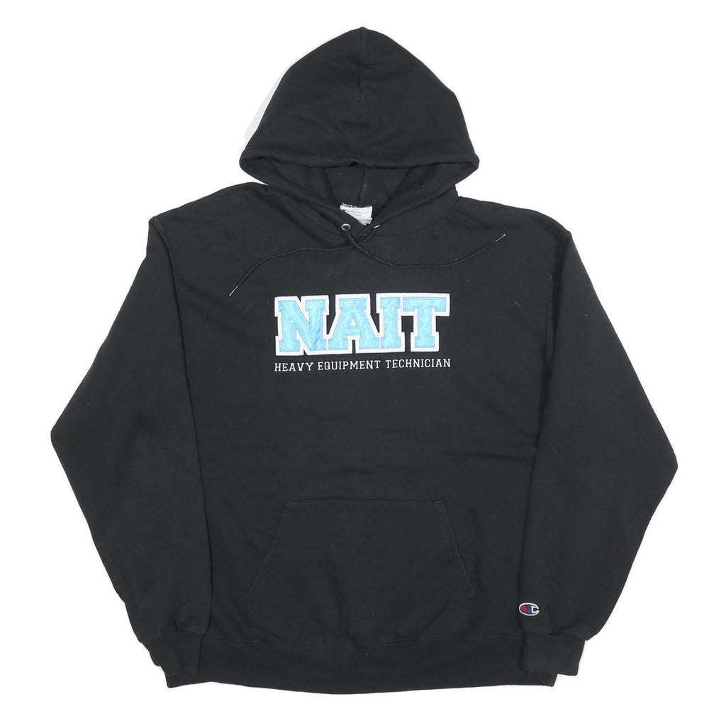 CHAMPION Mens Black Hoodie XL NAIT Heavy Equipment Technician Pullover