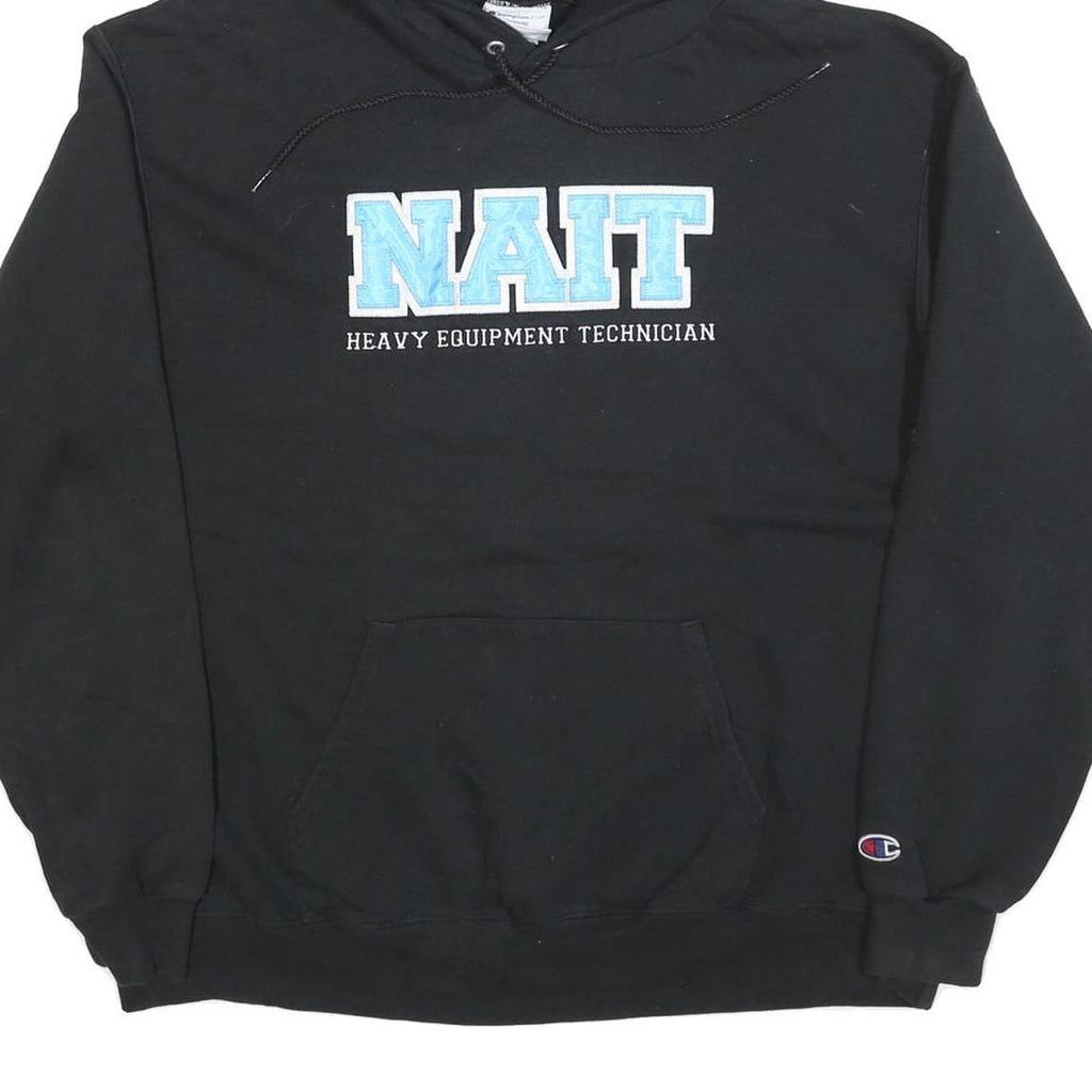 CHAMPION Mens Black Hoodie XL NAIT Heavy Equipment Technician Pullover