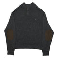 CHAPS Mens Charcoal Grey Plain Pullover Jumper Crew Neck Cotton 2XL