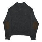 CHAPS Mens Charcoal Grey Plain Pullover Jumper Crew Neck Cotton 2XL
