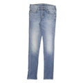 TRUE RELIGION Mens Slim Blue Denim Light W29 L33 Zip Pockets Cotton Blend Jeans