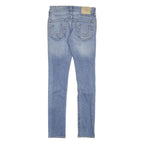 TRUE RELIGION Mens Slim Blue Denim Light W29 L33 Zip Pockets Cotton Blend Jeans