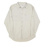 BUGLE BOY Mens Beige Casual Cargo Shirt L Cotton Blend Workwear Utility