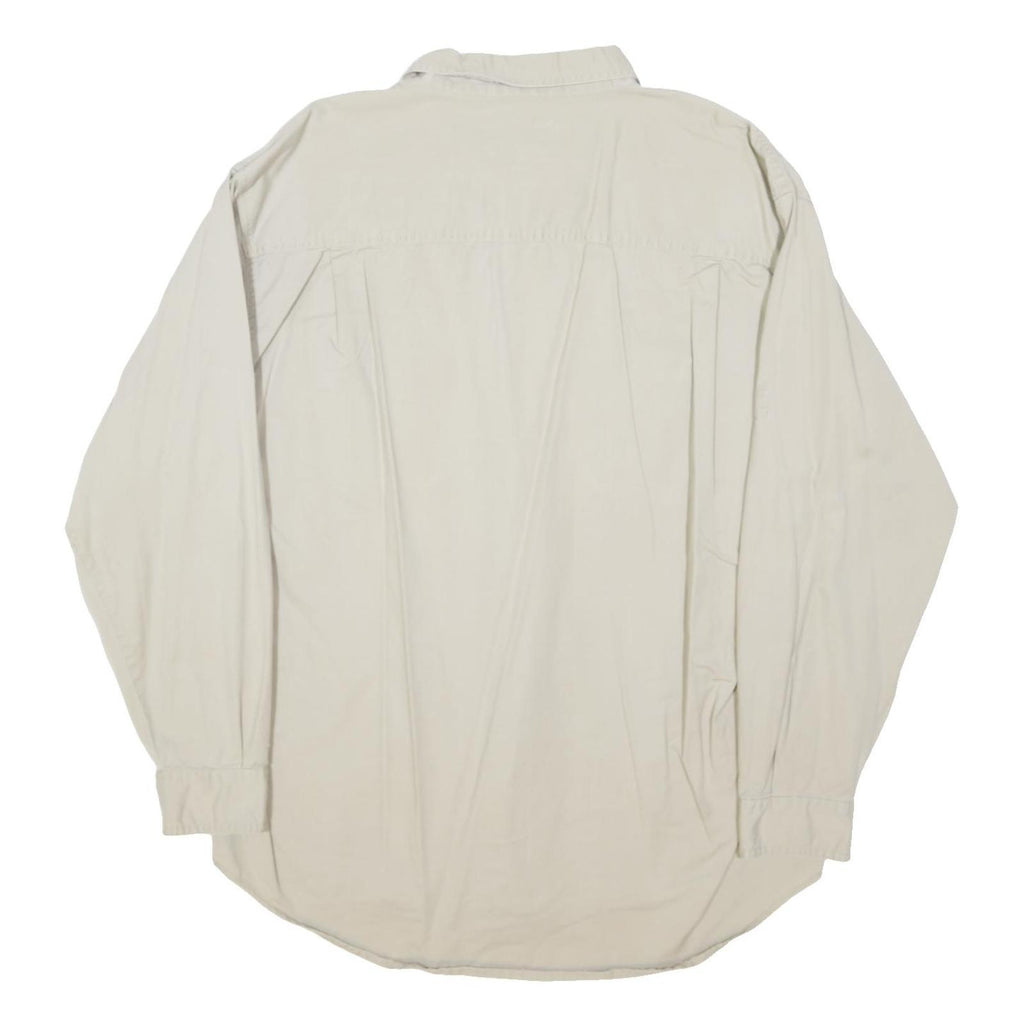 BUGLE BOY Mens Beige Casual Cargo Shirt L Cotton Blend Workwear Utility