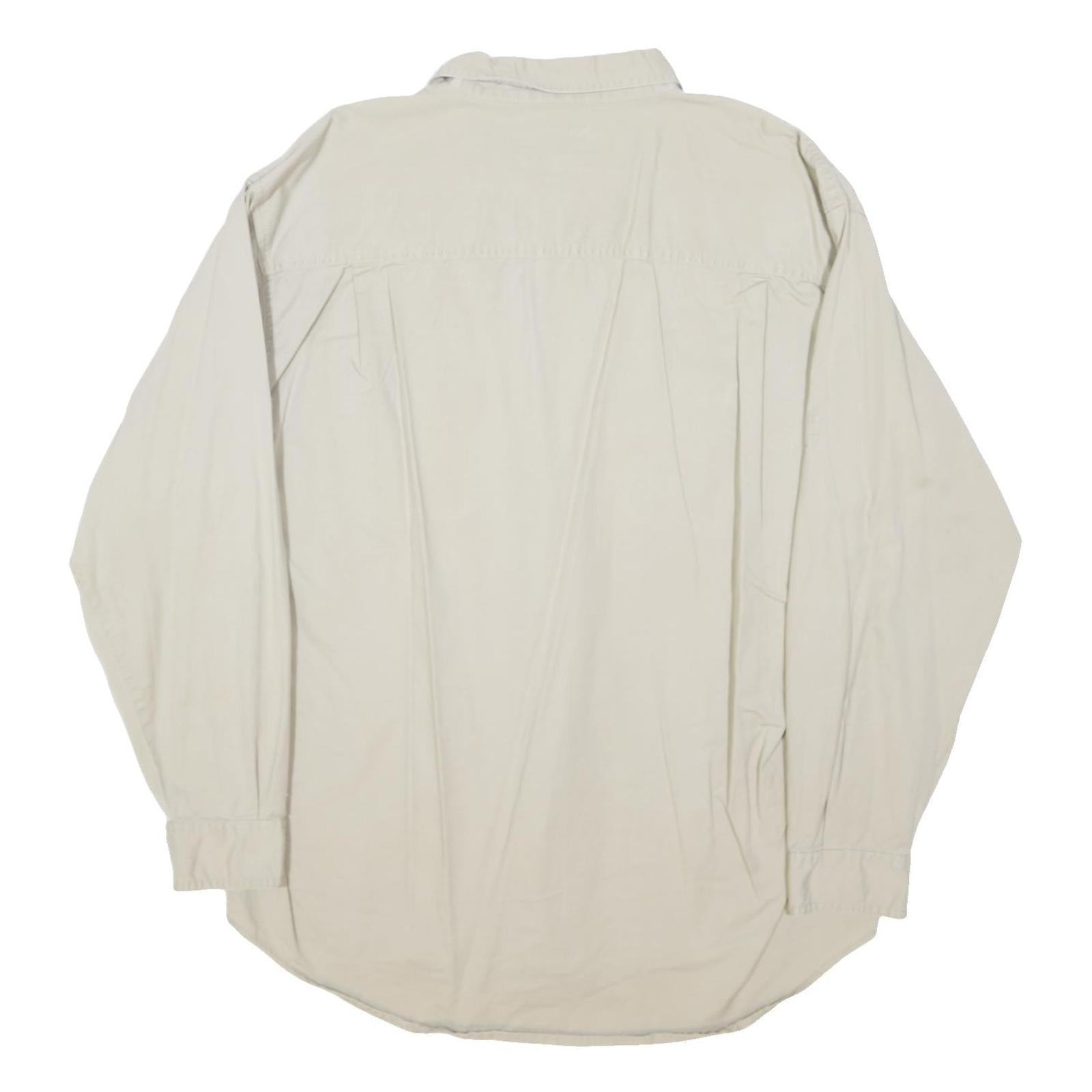 BUGLE BOY Mens Beige Casual Cargo Shirt L Cotton Blend Workwear Utility