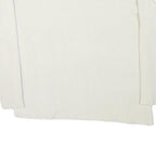 CALVIN KLEIN Womens White Plain Cotton Blend Jumper Crew Neck Basic Knit M