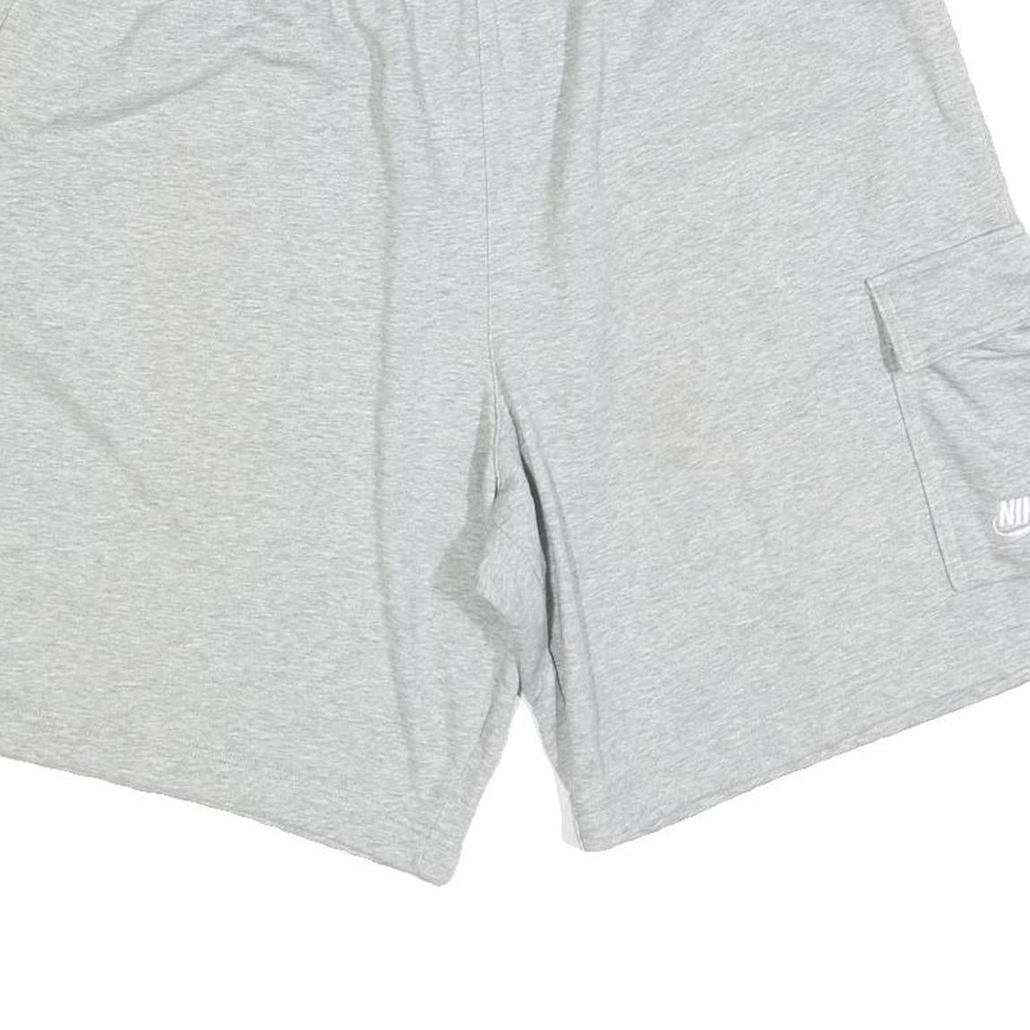 NIKE Mens Shorts Grey Cargo XL W32 Cotton Blend Casual Pocketed