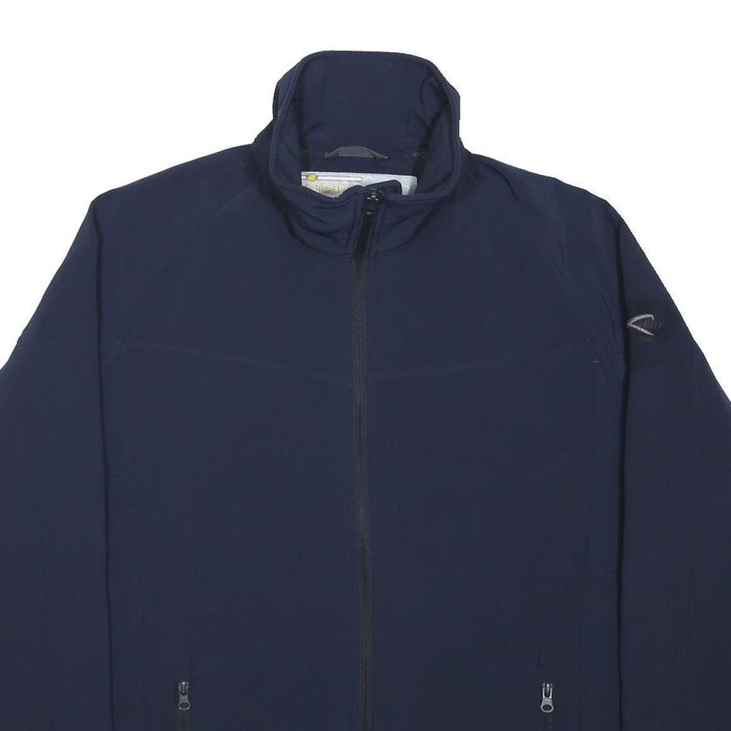 REGATTA Mens Navy Blue Softshell Jacket M Cotton Blend Zip Outdoor Casual
