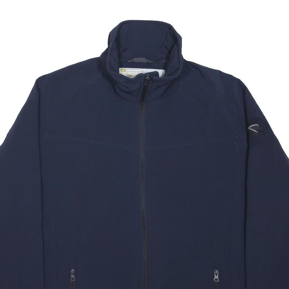 REGATTA Mens Navy Blue Softshell Jacket M Cotton Blend Zip Outdoor Casual