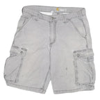 CARHARTT Mens Shorts Grey Relaxed Fit Cargo XL W32 Practical Pocketed Workwear
