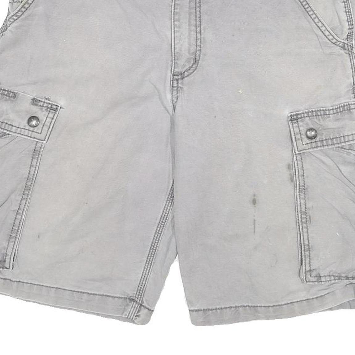 CARHARTT Mens Shorts Grey Relaxed Fit Cargo XL W32 Practical Pocketed Workwear