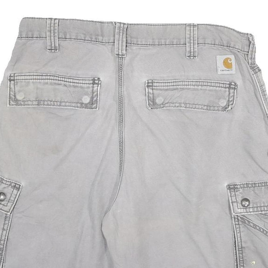 CARHARTT Mens Shorts Grey Relaxed Fit Cargo XL W32 Practical Pocketed Workwear
