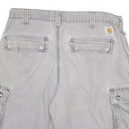 CARHARTT Mens Shorts Grey Relaxed Fit Cargo XL W32 Practical Pocketed Workwear