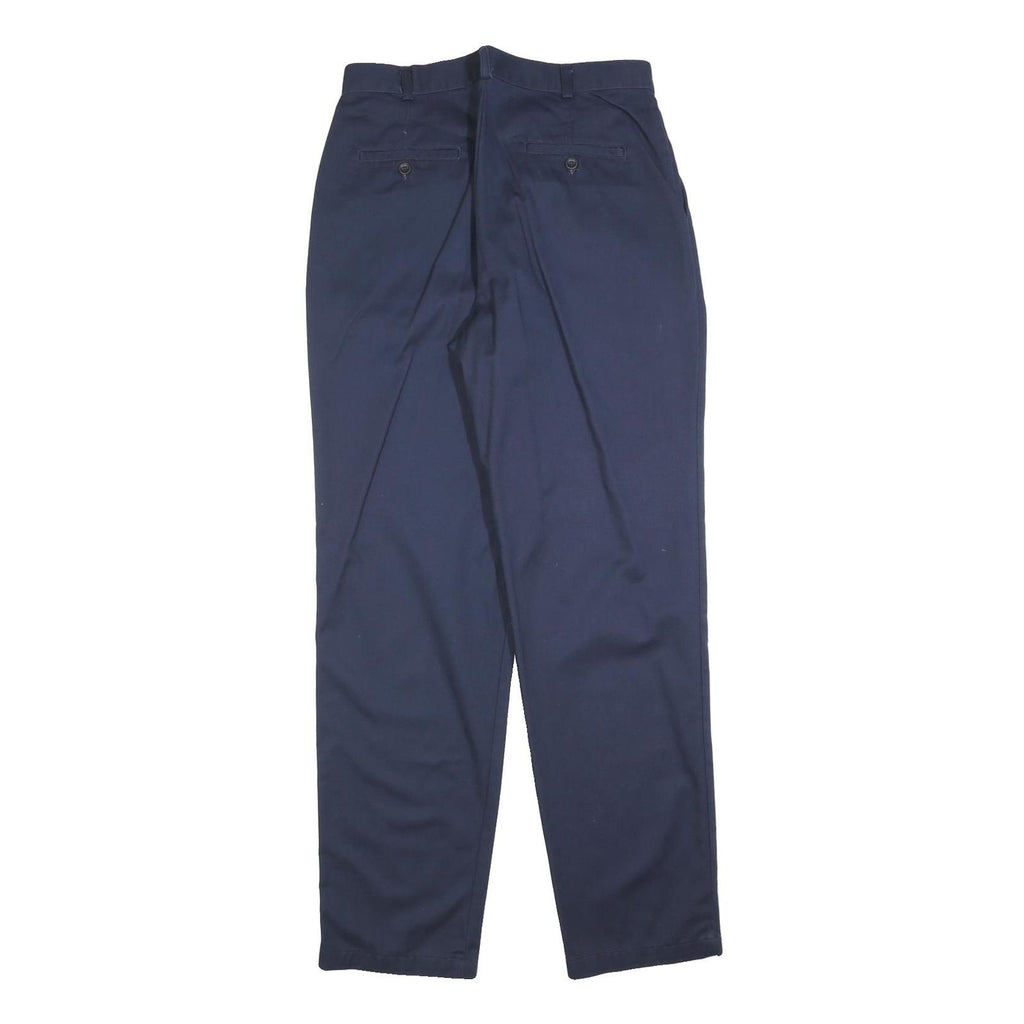 DOCKERS Womens Cotton Blend Navy Regular Straight Trousers W30 L34 Classic