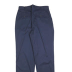 DOCKERS Womens Cotton Blend Navy Regular Straight Trousers W30 L34 Classic