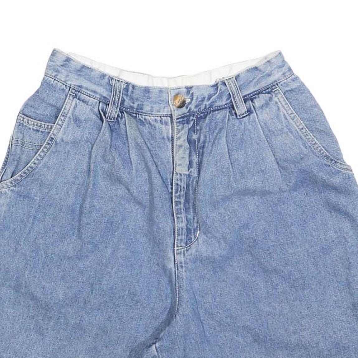 GV JEANS Womens Denim Blue Casual Shorts XS W25 High Waist Relaxed Fit