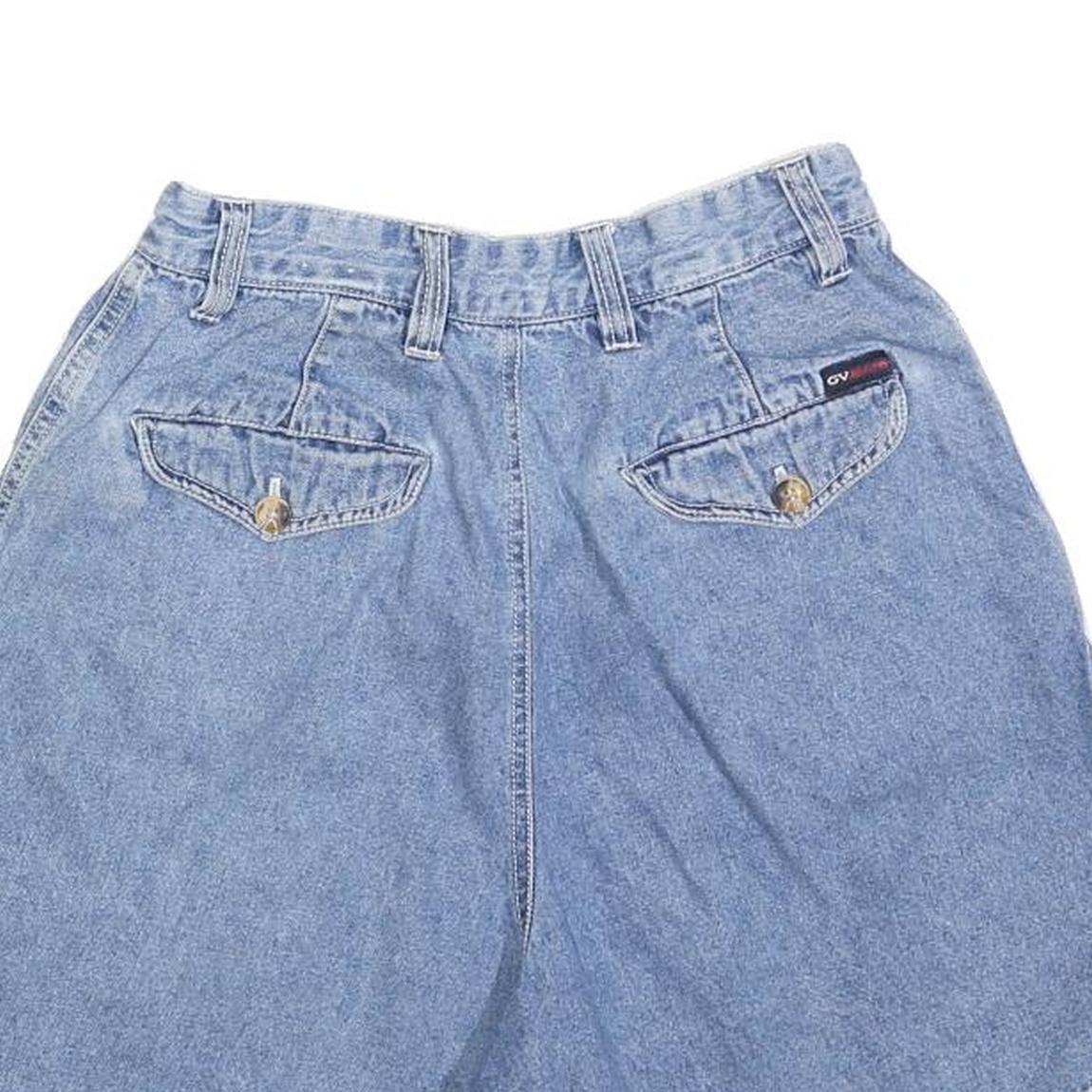 GV JEANS Womens Denim Blue Casual Shorts XS W25 High Waist Relaxed Fit