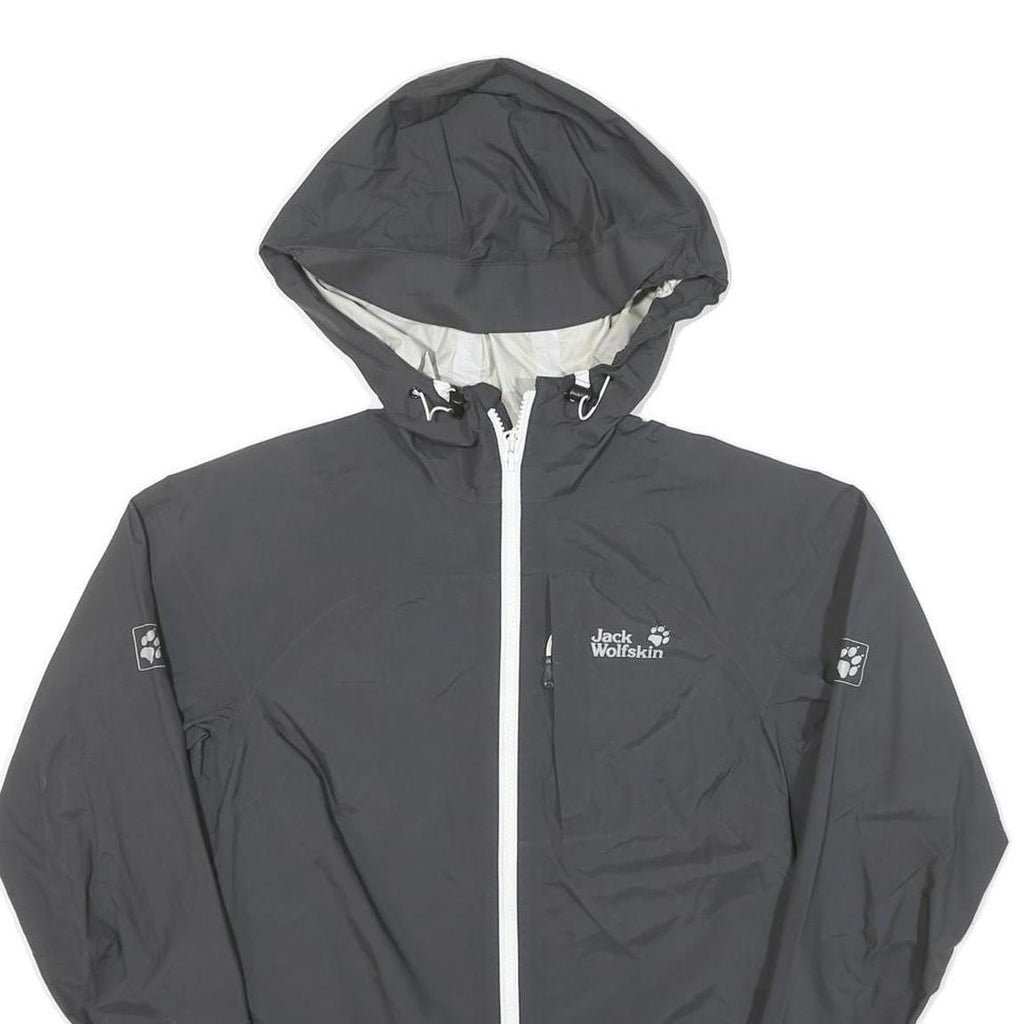 JACK WOLFSKIN Womens Black Hooded Jacket S Nylon Texapore Outdoor Zip