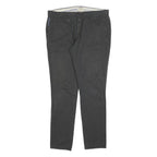 REVIEW Mens Cotton Blend Black Slim Straight Trousers W36 L32 Classic Casual Zip