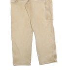 DICKIES Mens Loose Fit Beige Cotton Blend Jeans W34 L30 Workwear Zip Closure