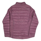 FILA Womens Maroon Quilted Jacket L Polyester Blend Zip Casual Lightweight Sport