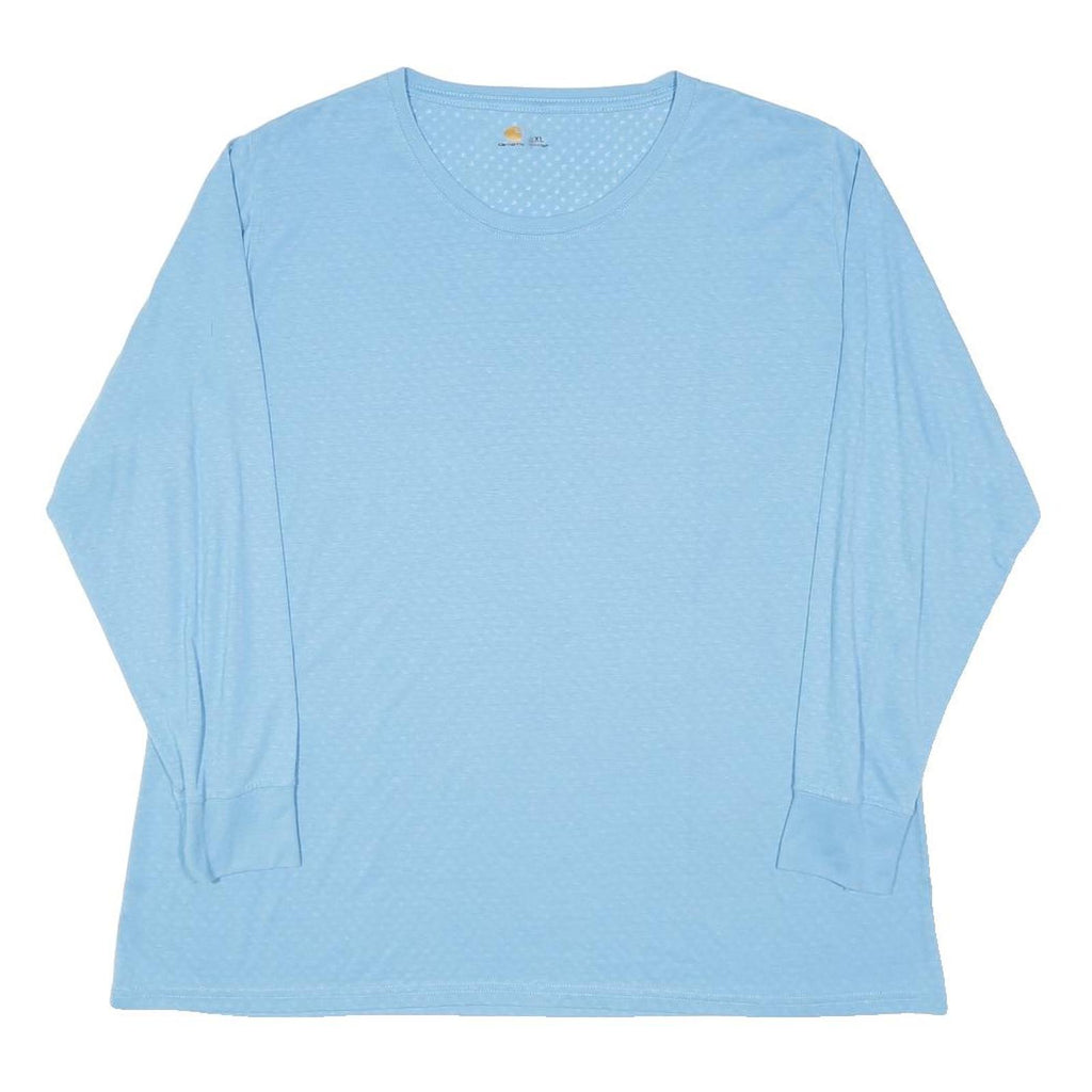 CARHARTT Mens Light Blue Long Sleeve Crew Neck Cotton Blend T-Shirt L