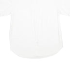 TOMMY HILFIGER Mens White Blue Collar Short Sleeve Shirt M Classic Cotton Casual