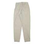 LOGG Womens Slim Beige Cotton Blend Trousers W24 L28 Zip Casual Stylish