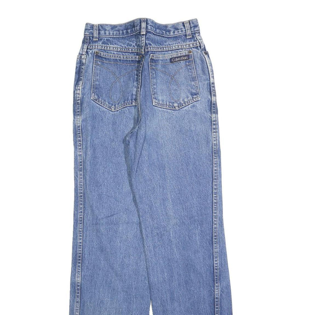 CALVIN KLEIN Womens Blue Regular Straight Denim Medium W26 L32 Zip Jeans