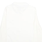 TOMMY HILFIGER Womens White Long Sleeve Plain L Cotton Blend Polo Shirt