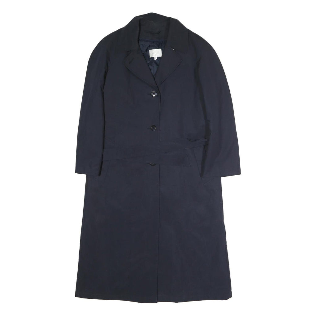WEIL Womens Navy Blue Classic Jacket S Cotton Blend Button Closure Plain Elegant