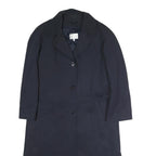 WEIL Womens Navy Blue Classic Jacket S Cotton Blend Button Closure Plain Elegant
