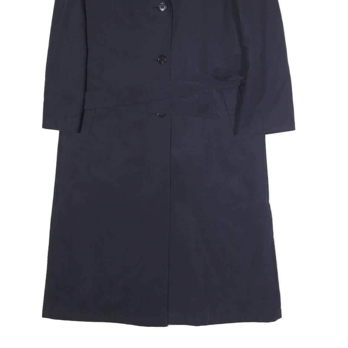 WEIL Womens Navy Blue Classic Jacket S Cotton Blend Button Closure Plain Elegant