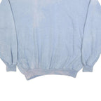 VICTORY TEAM Mens Blue & White Polo Collar XL Cotton Blend Sweatshirt Graphic