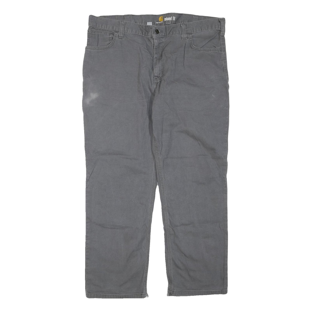 CARHARTT Mens Cotton Blend Grey Regular Fit Straight Leg Trousers W40 L30